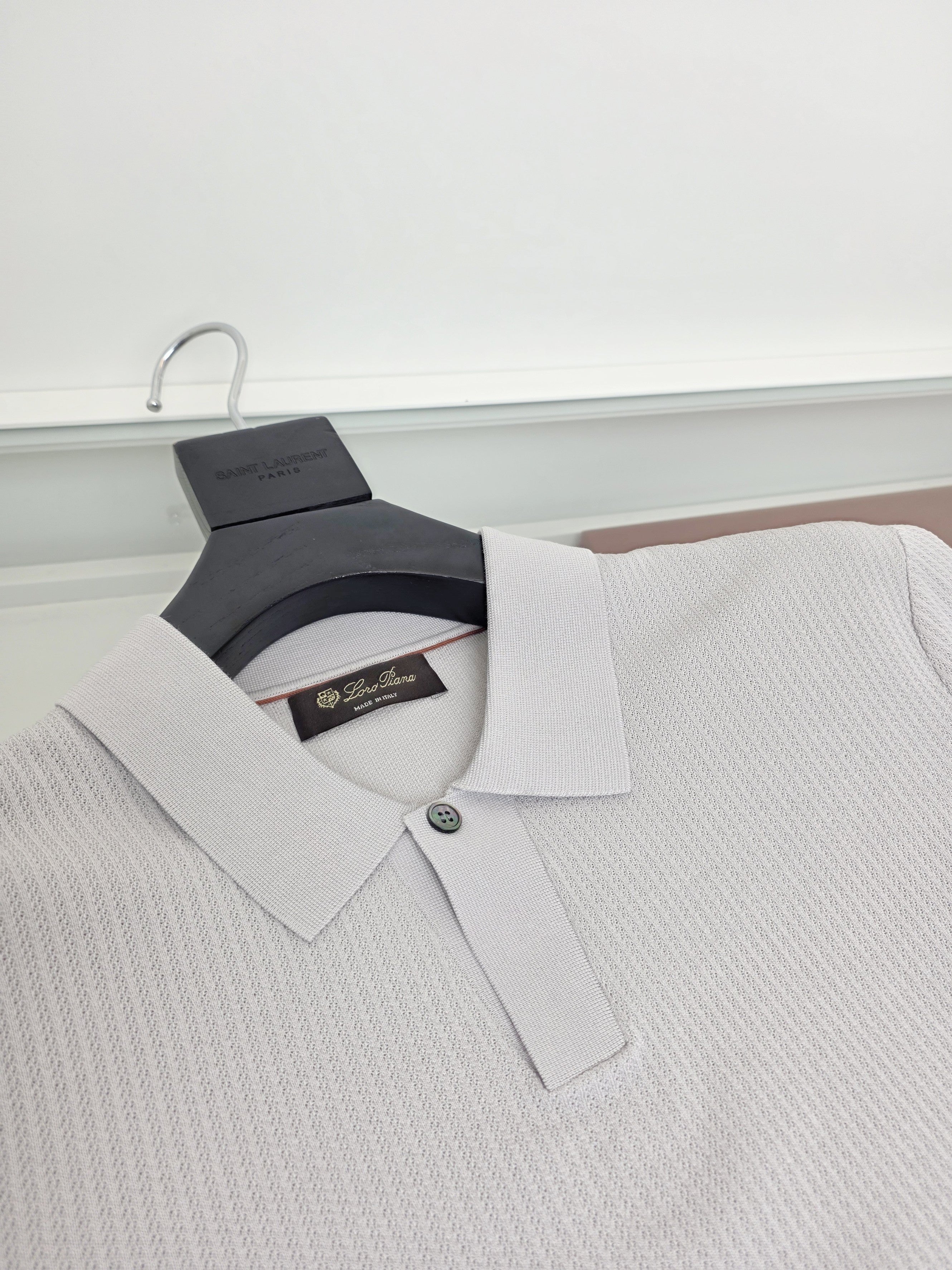 White, Blue and Grey Polo - Size 50