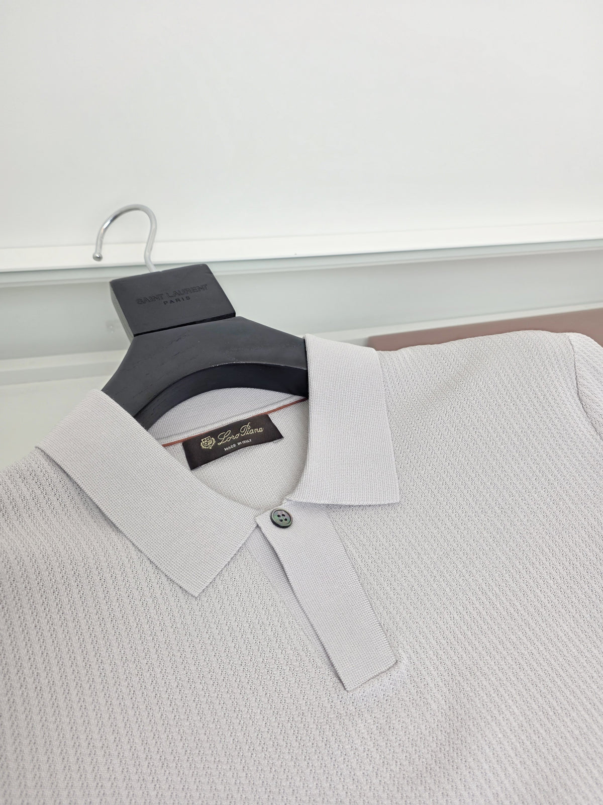 White, Blue and Grey Polo - Size 50