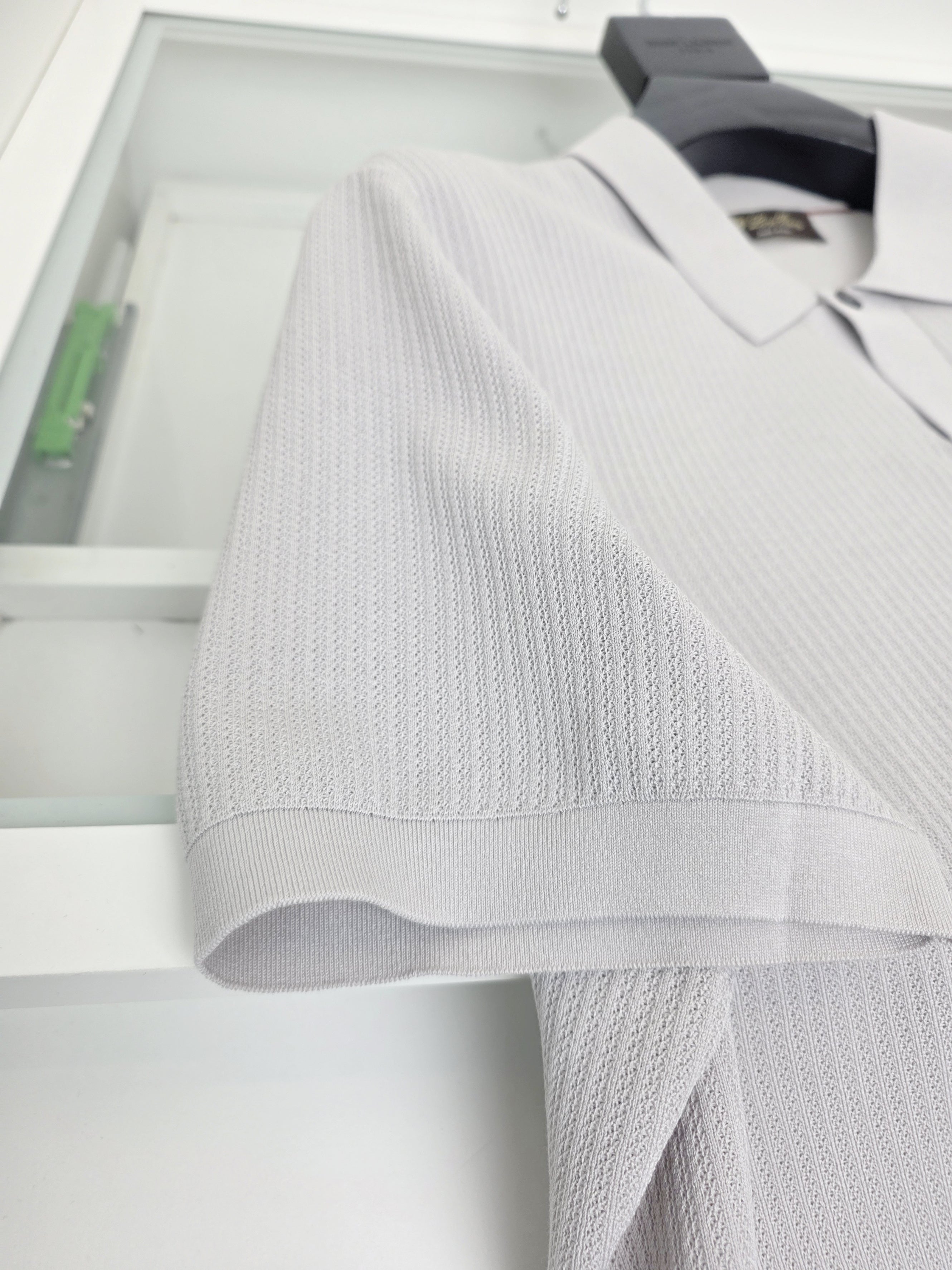 White, Blue and Grey Polo - Size 50