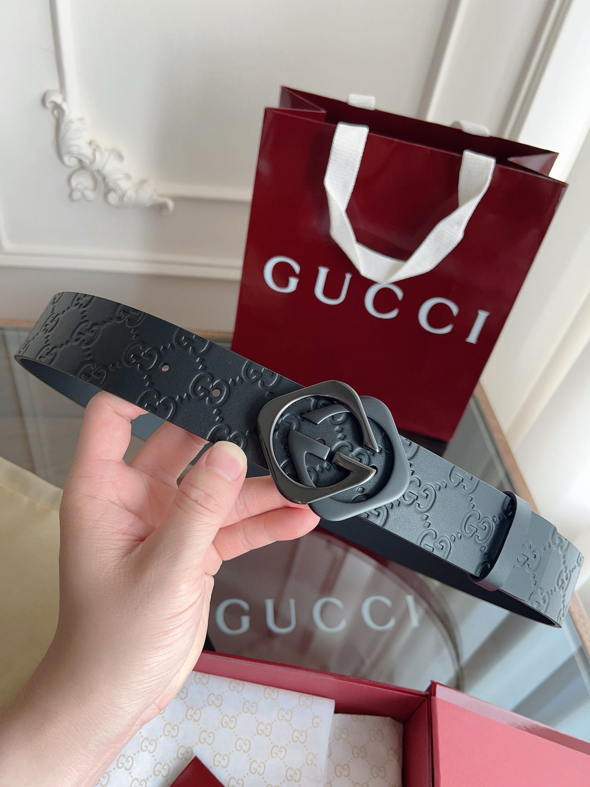 Dark grey Belt - FashionHype.xyz