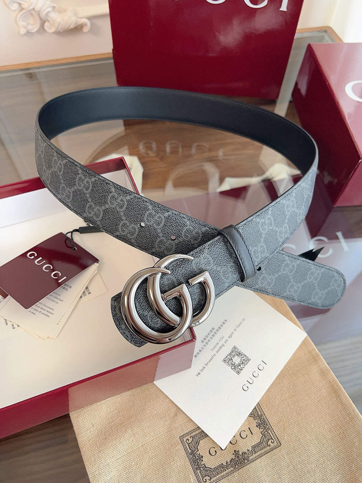 Grey and Dark green Belt - FashionHype.xyz