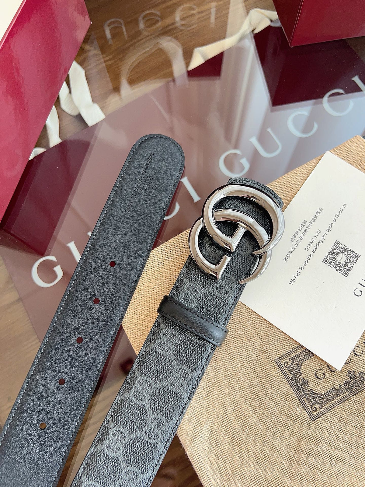 Grey and Dark green Belt - FashionHype.xyz