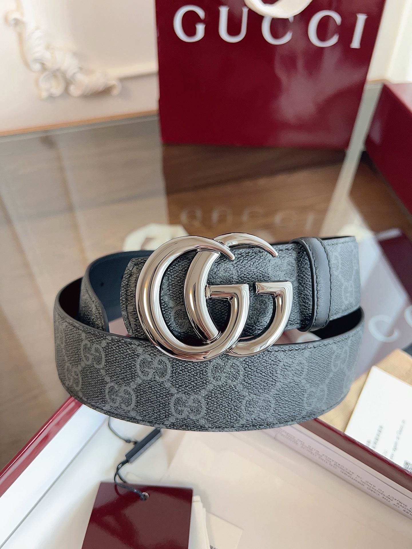 Grey and Dark green Belt - FashionHype.xyz