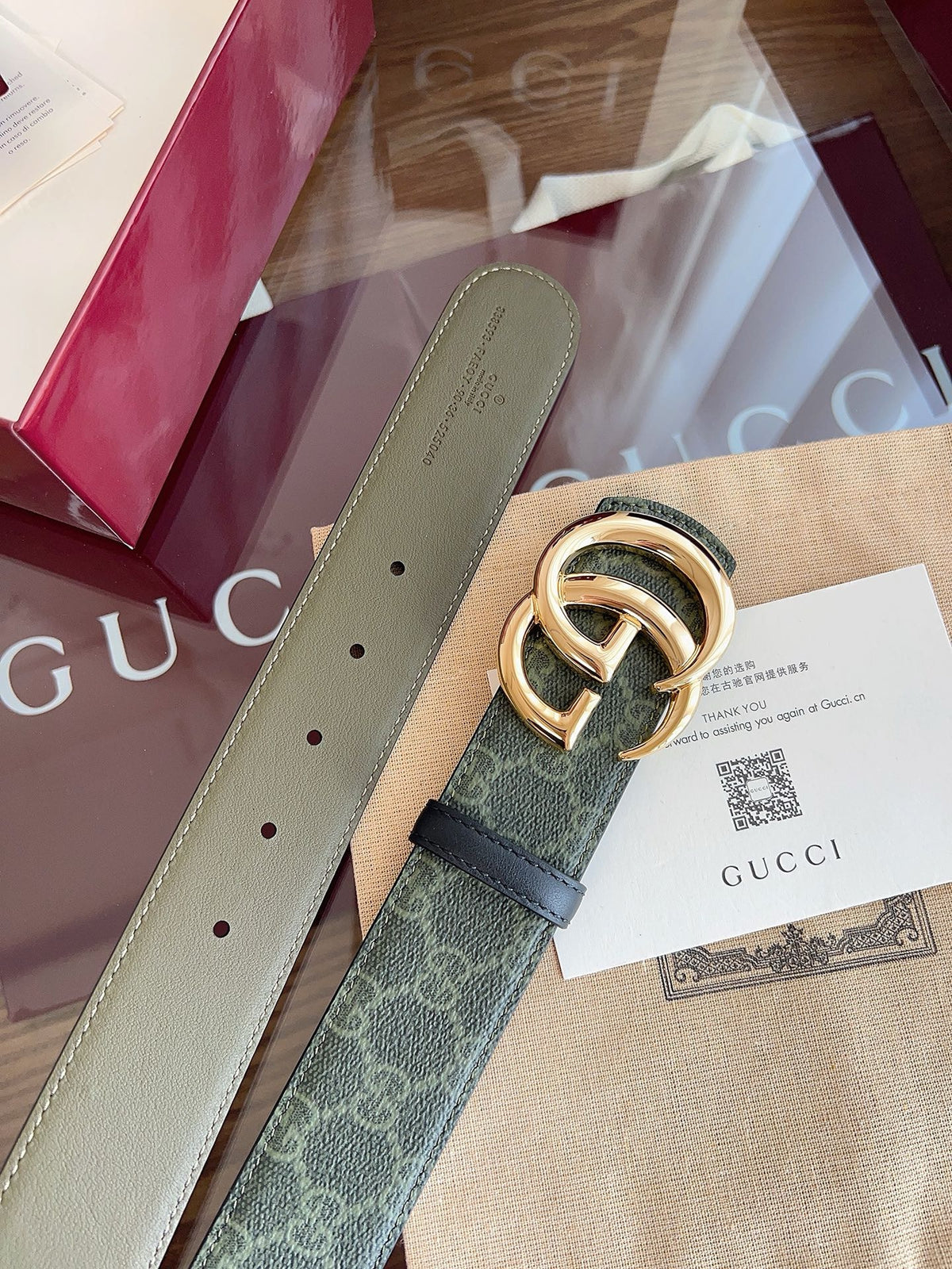 Grey and Dark green Belt - FashionHype.xyz
