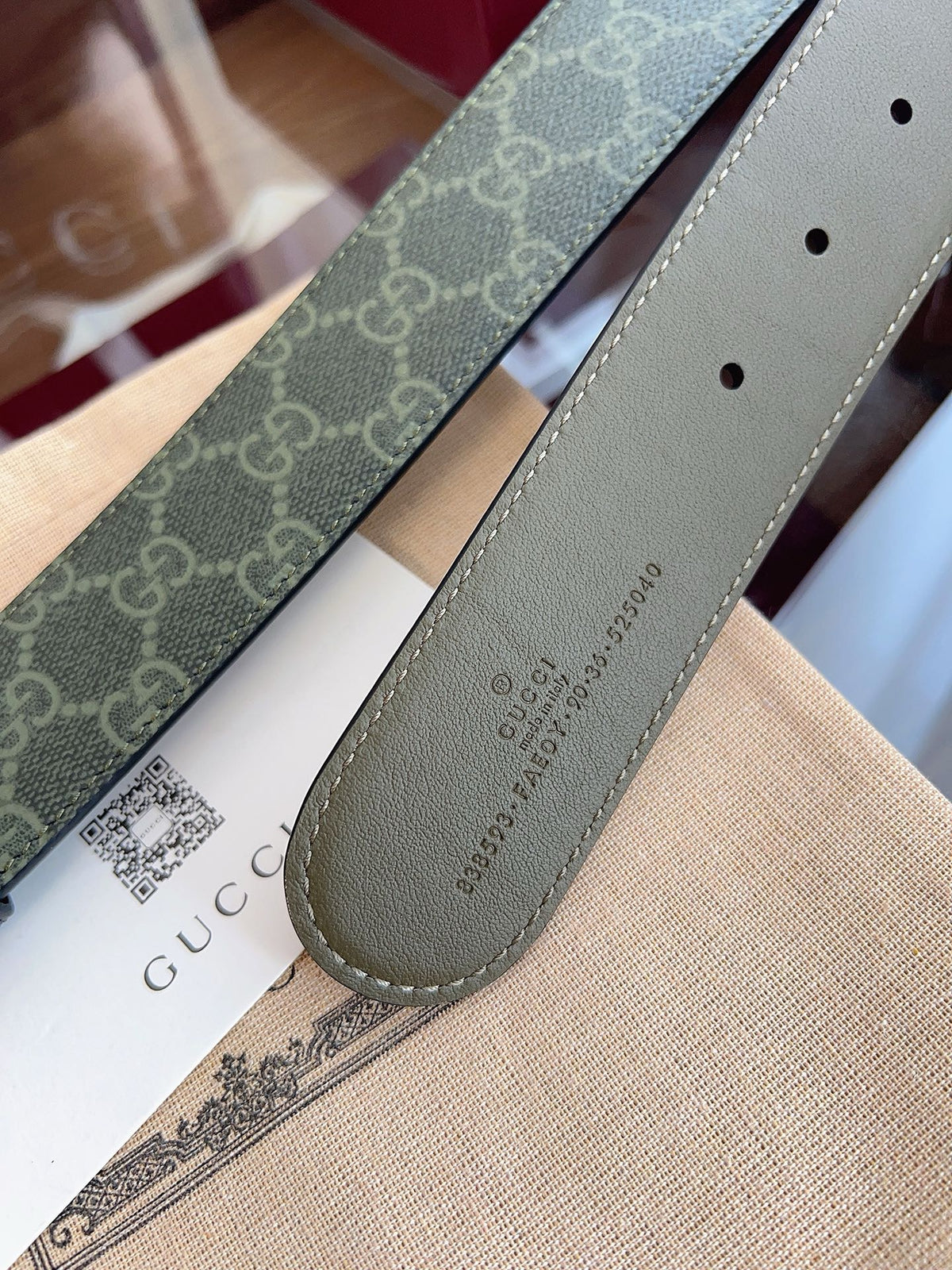 Grey and Dark green Belt - FashionHype.xyz
