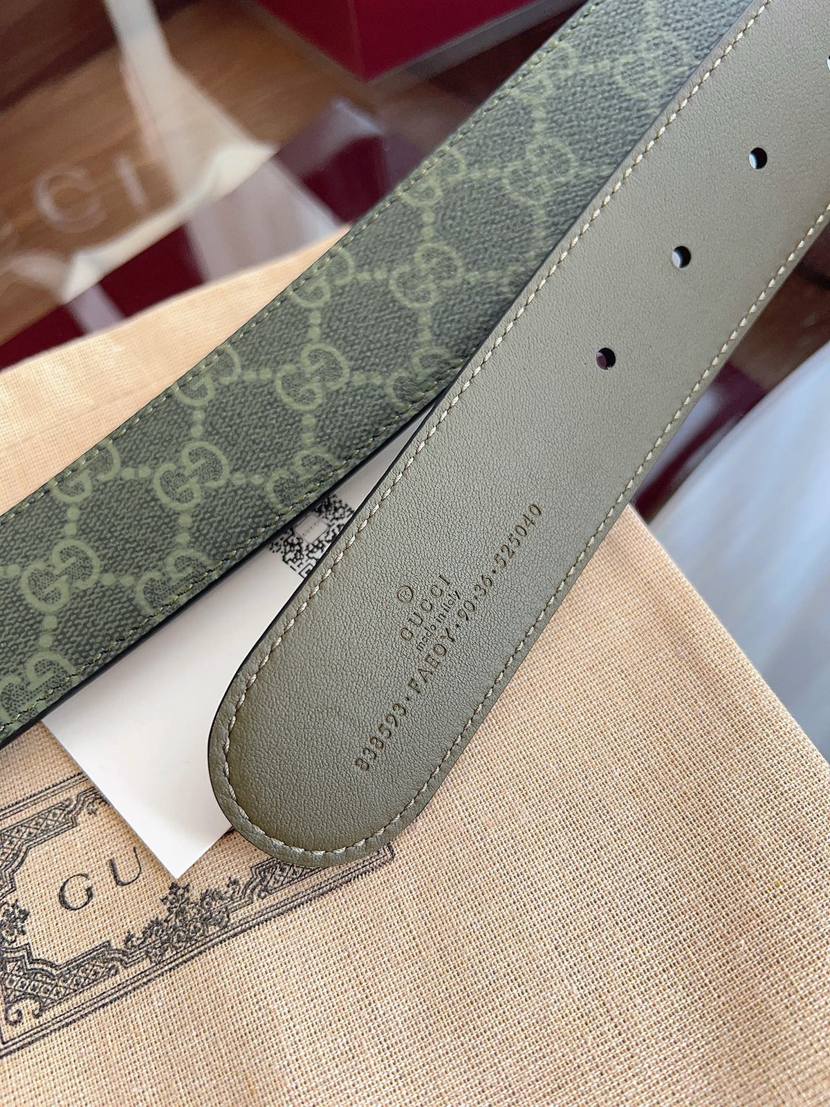 Grey and Dark green Belt - FashionHype.xyz