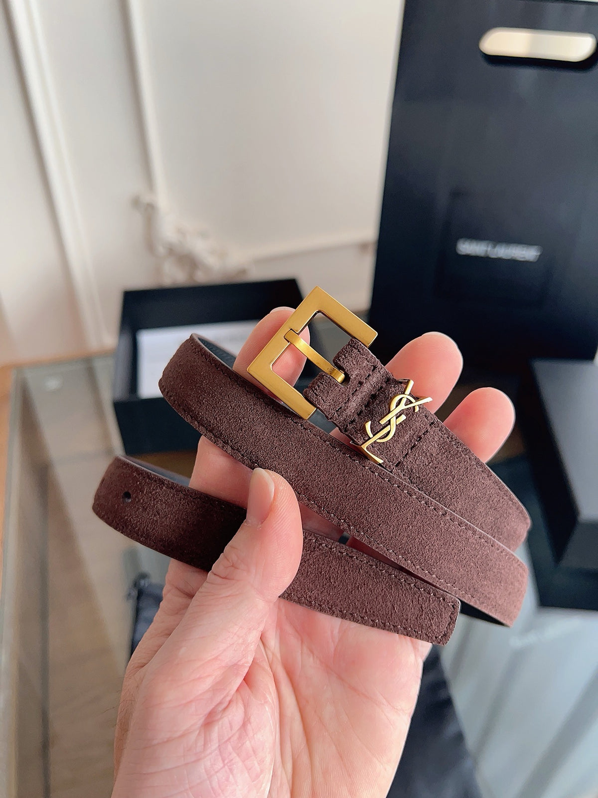 Brown, Mustard and Black Belt - FashionHype.xyz