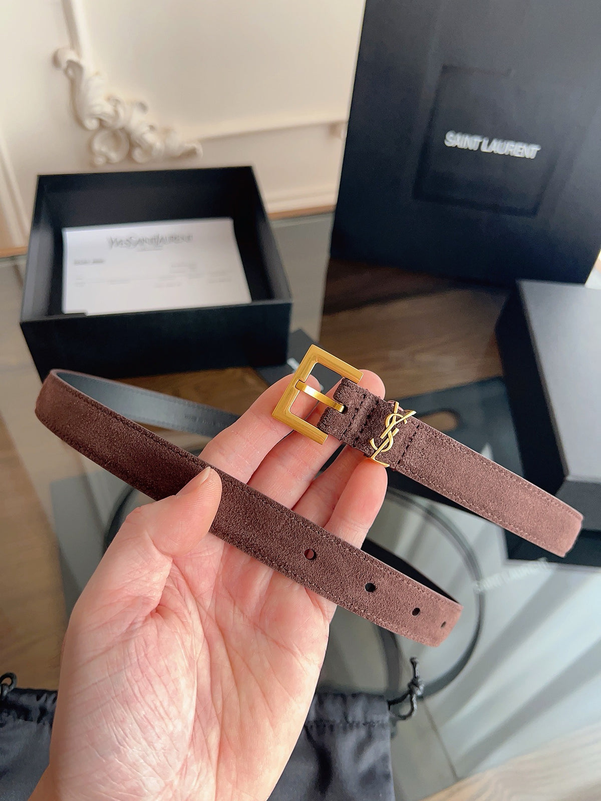 Brown, Mustard and Black Belt - FashionHype.xyz