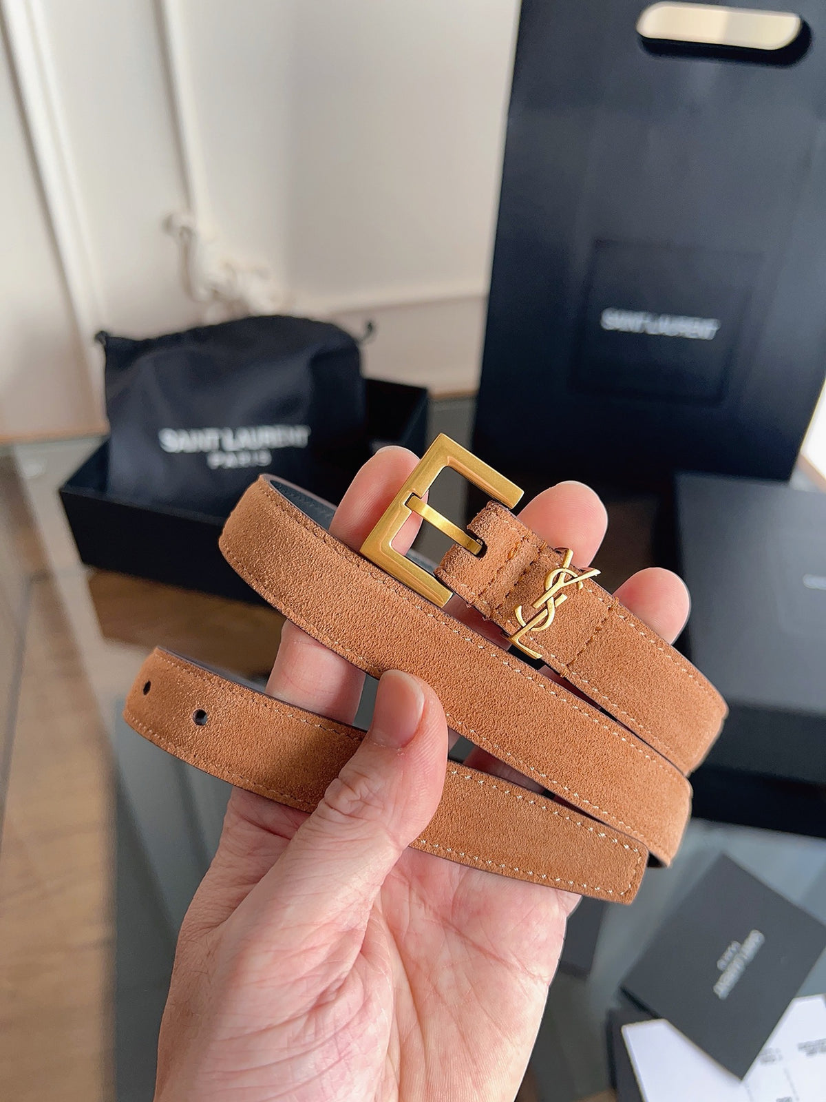 Brown, Mustard and Black Belt - FashionHype.xyz