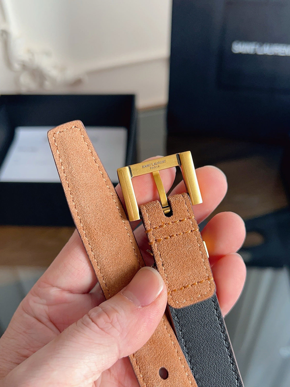 Brown, Mustard and Black Belt - FashionHype.xyz