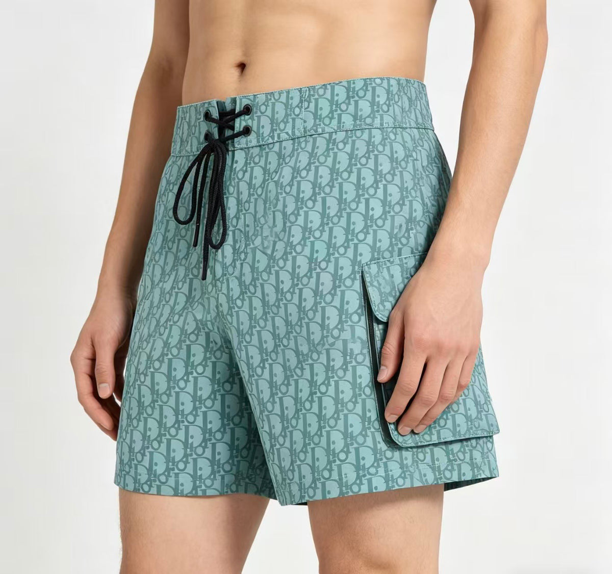 Blue and Green Short - FashionHype.xyz