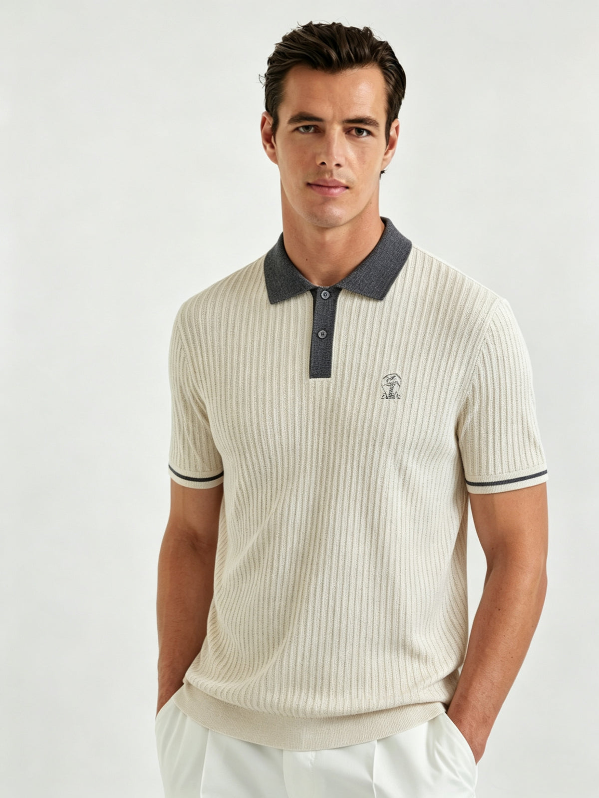 Brown and Grey Polo - Size 54