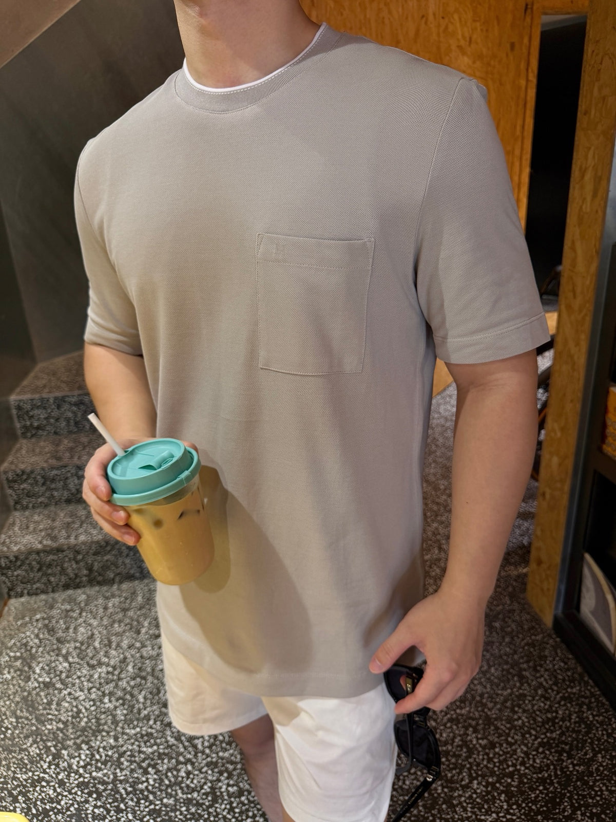 Grey and Brown T-Shirt - FashionHype.xyz