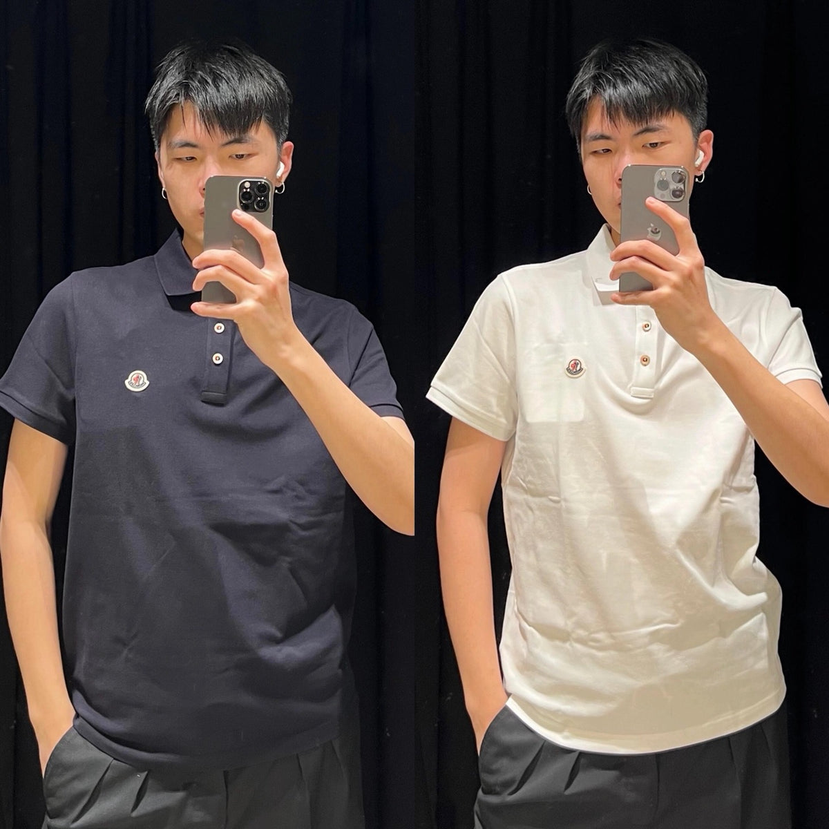 Black and Grey Polo - FashionHype.xyz