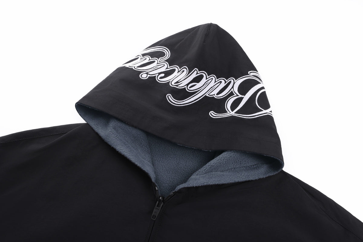 Black Reversible Hoodie