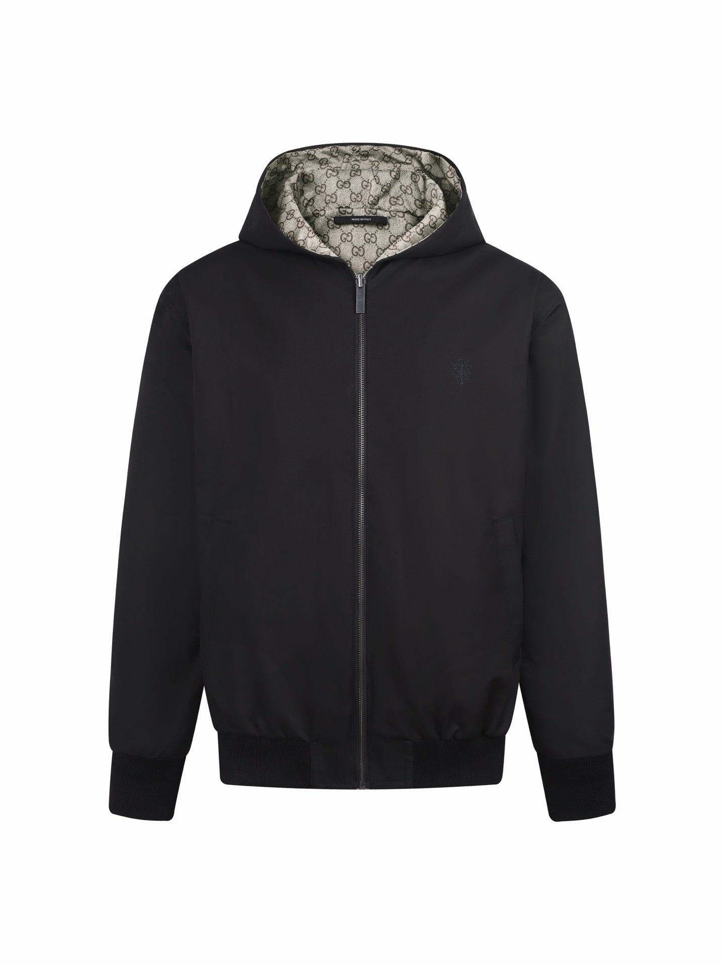 Black Reversible Hoodie