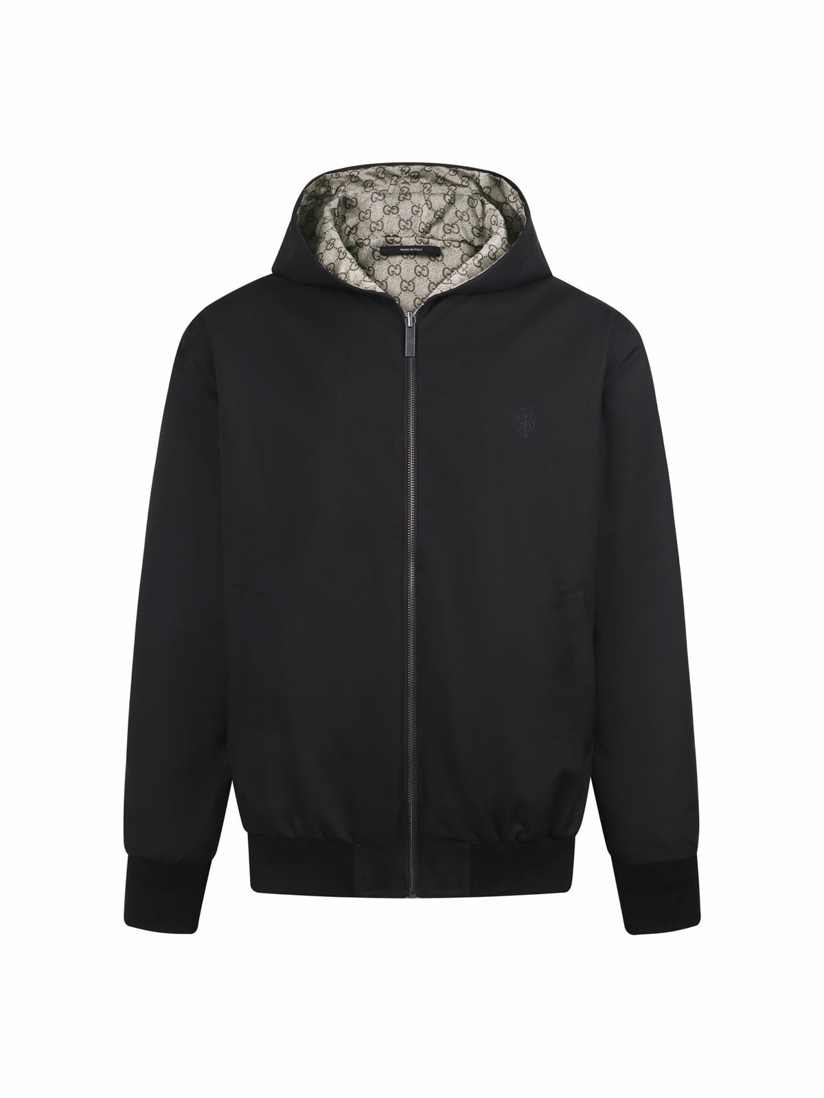 Black Reversible Hoodie