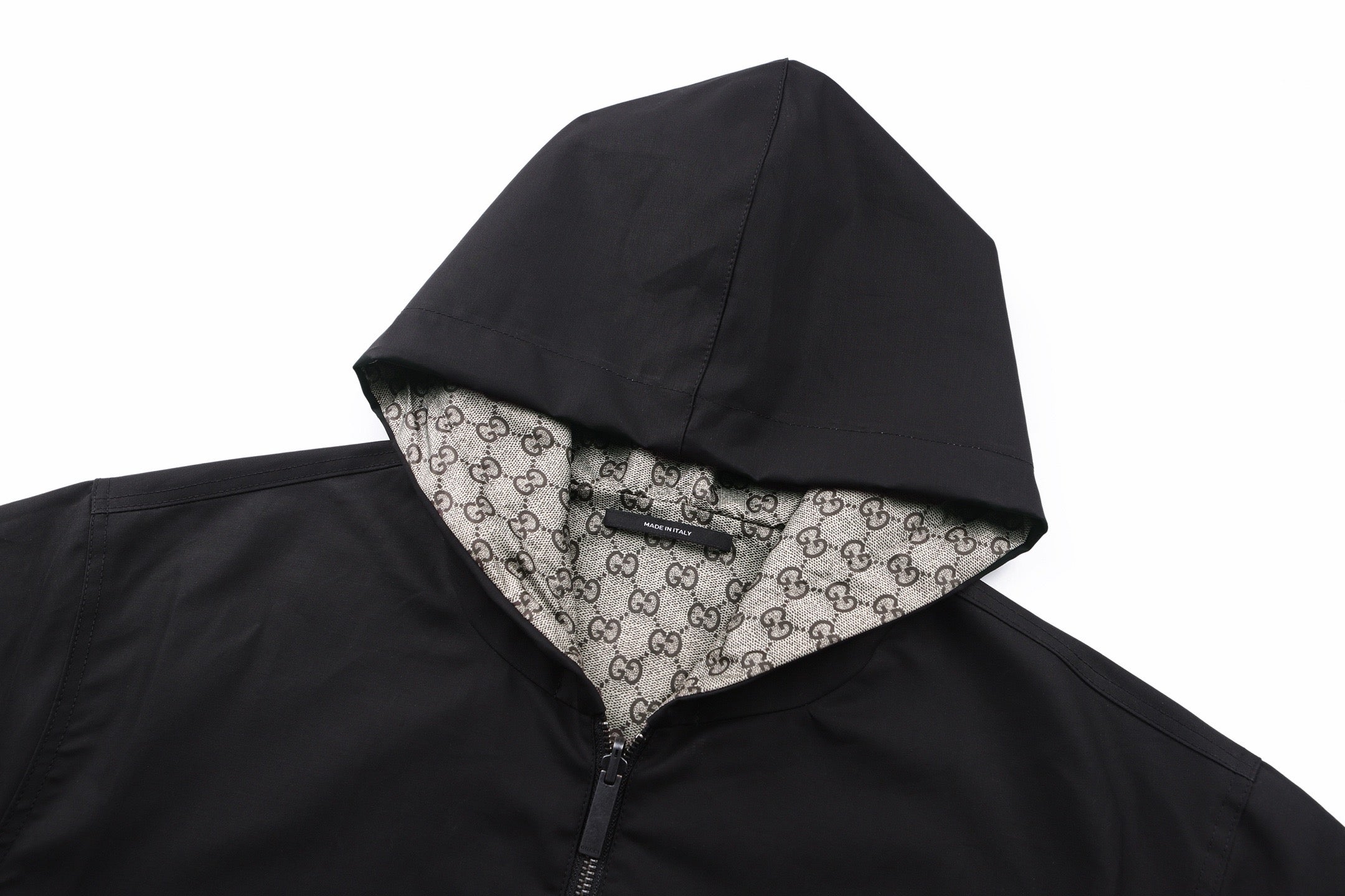 Black Reversible Hoodie