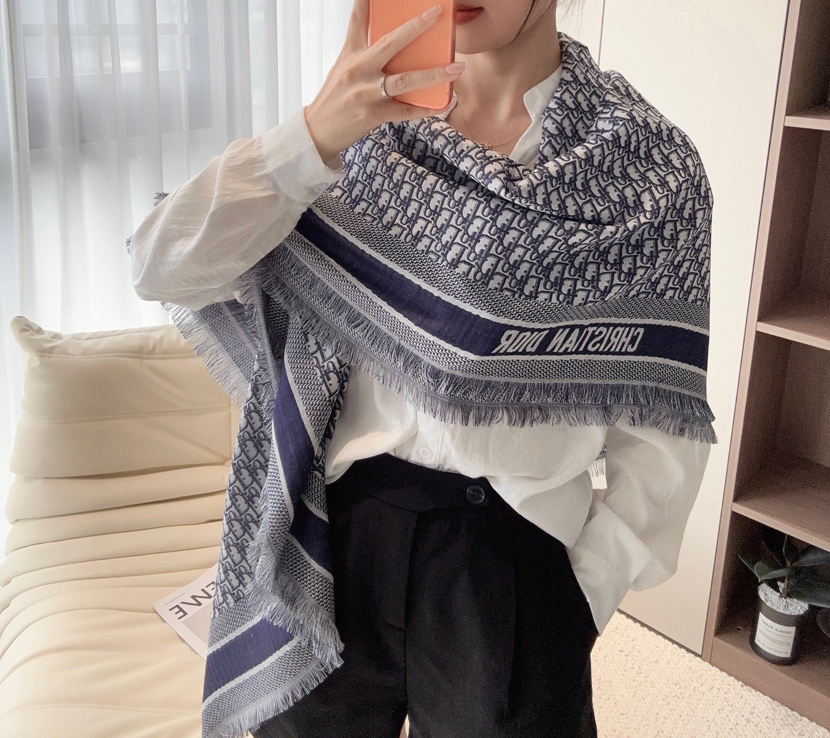 Navy Blue Scarf