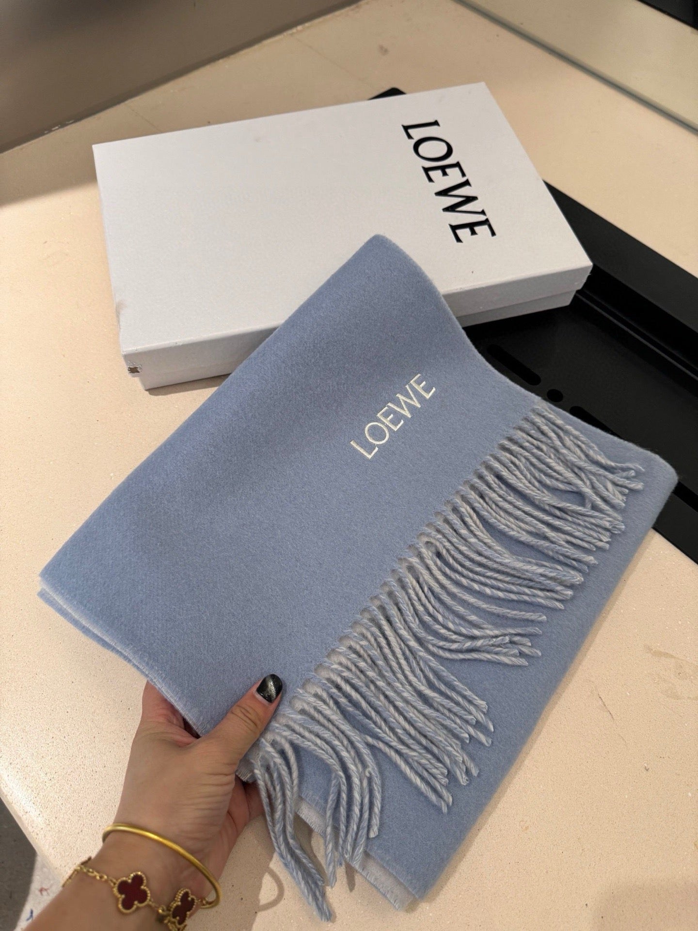 Light Blue Scarf