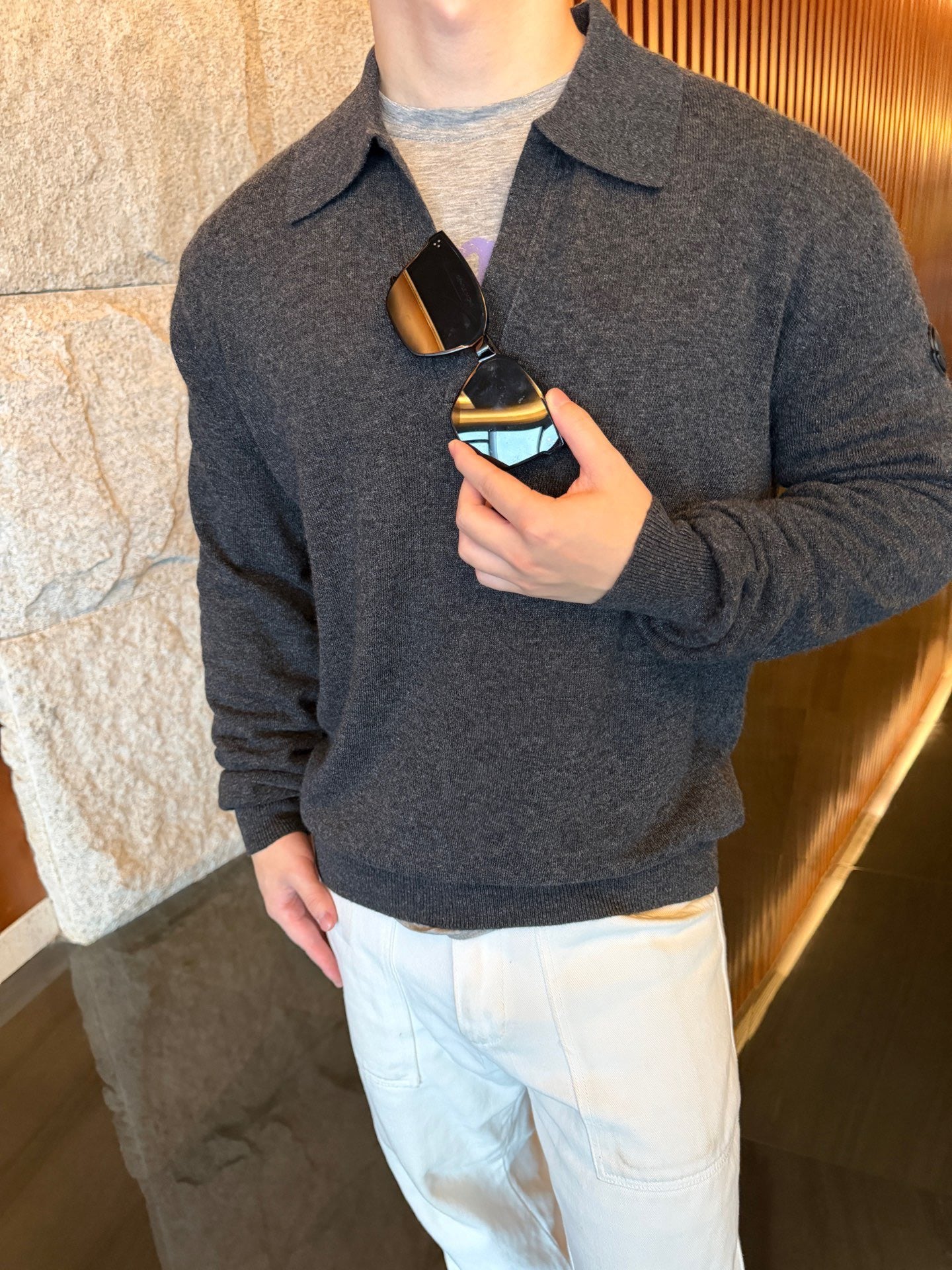 Black Polo Sweatshirt