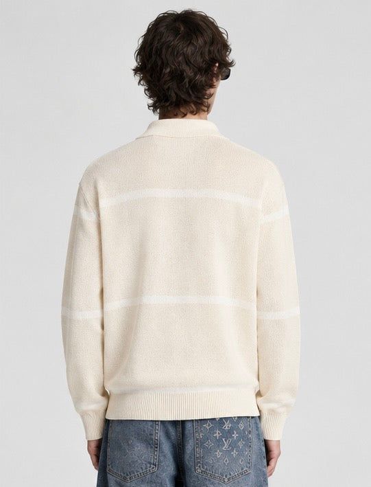 Beige Polo Sweatshirt