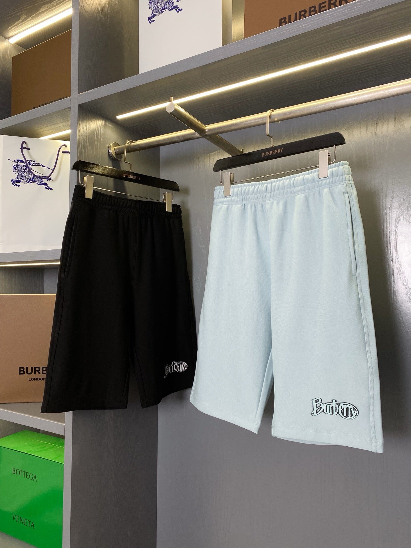 Black and Light blue Short