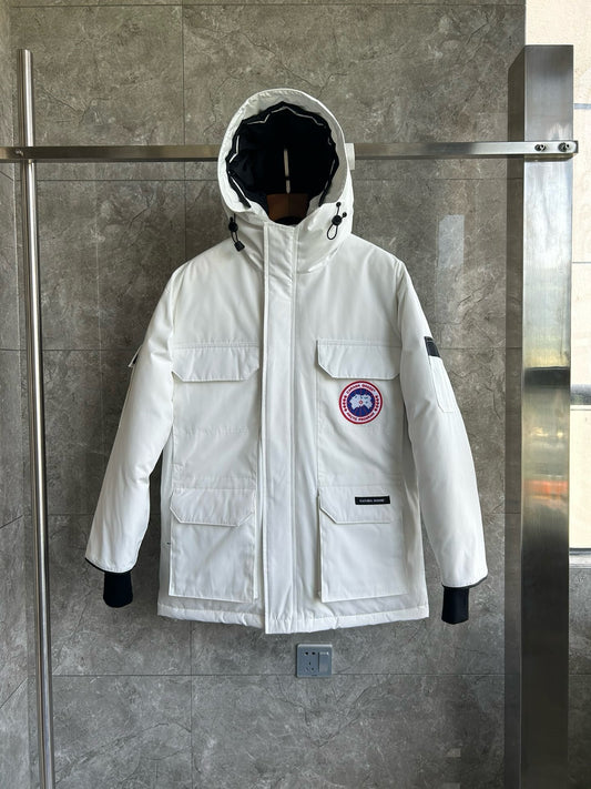 White, Grey, Red and Black Jacket - FashionHype.xyz