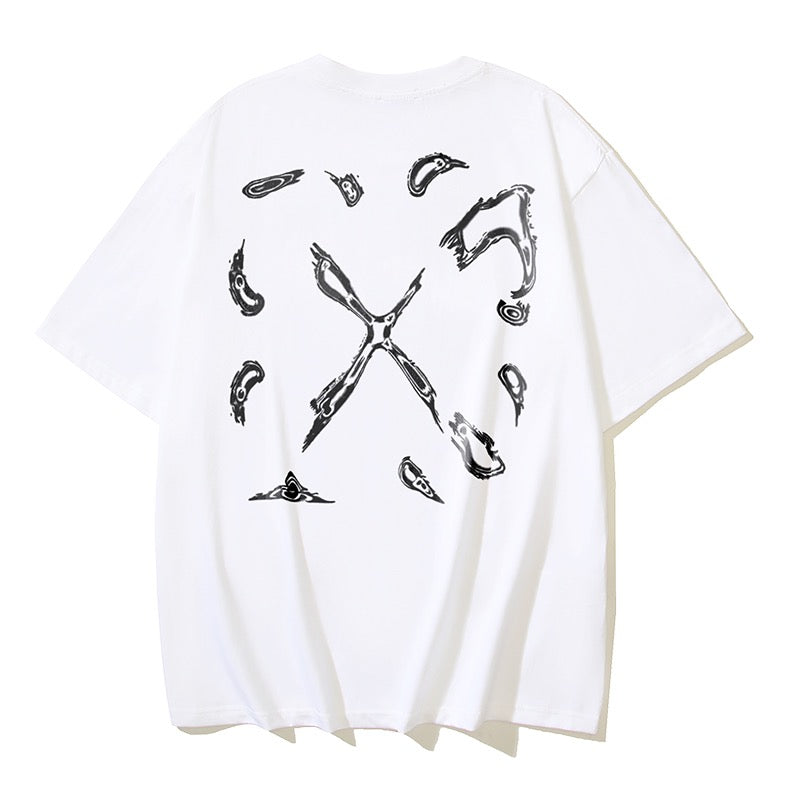 Red,Black and White T-shirt - FashionHype.xyz