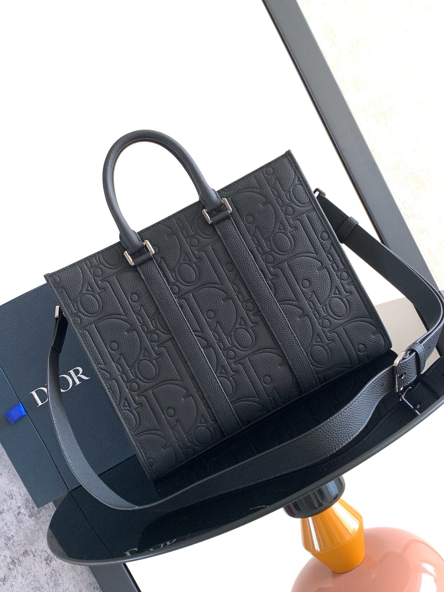 Grey Blue and Black Bag - FashionHype.xyz