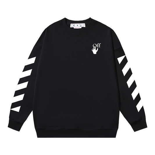 White and Black Sweatshirt - FashionHype.xyz
