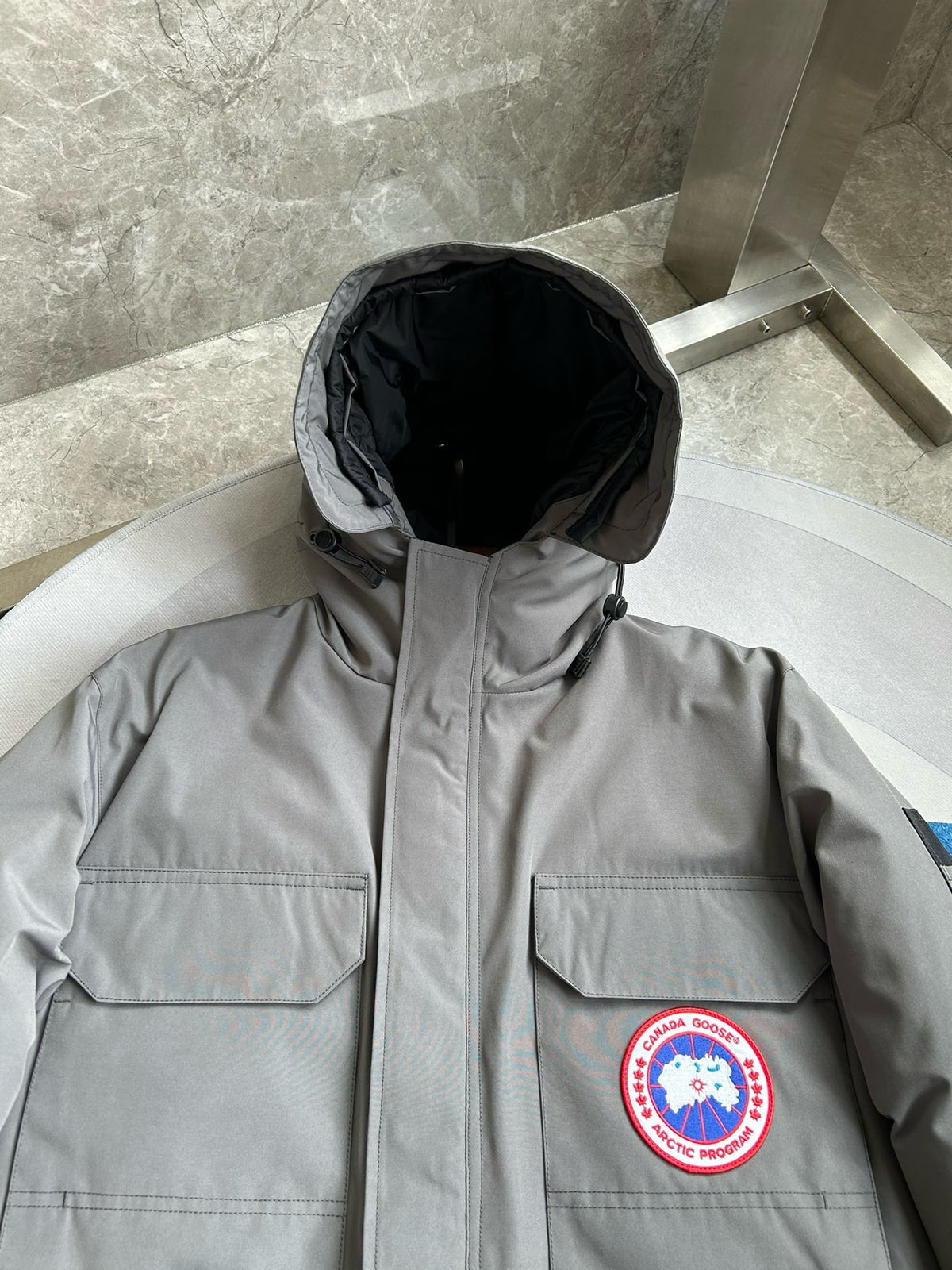 White, Grey, Red and Black Jacket - FashionHype.xyz
