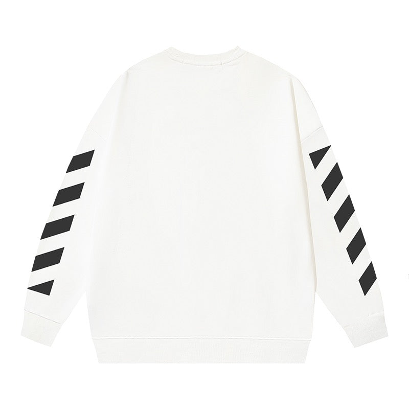 White and Black Sweatshirt - FashionHype.xyz