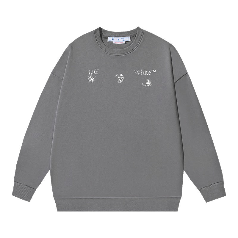 Grey and Black Sweatshirt - FashionHype.xyz