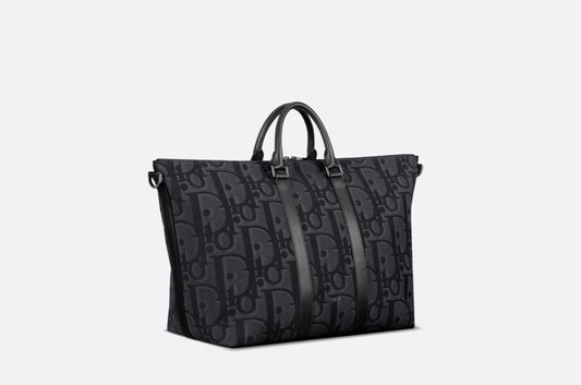 Blaue und schwarzgraue Tasche