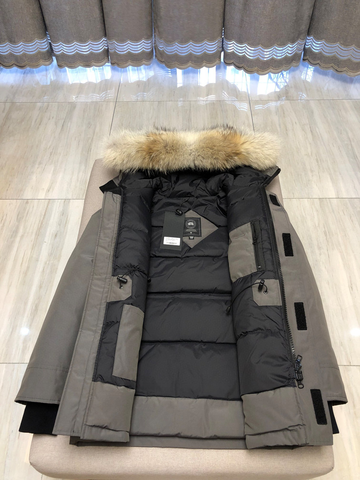 White,Grey,Blue and Black Jacket - FashionHype.xyz