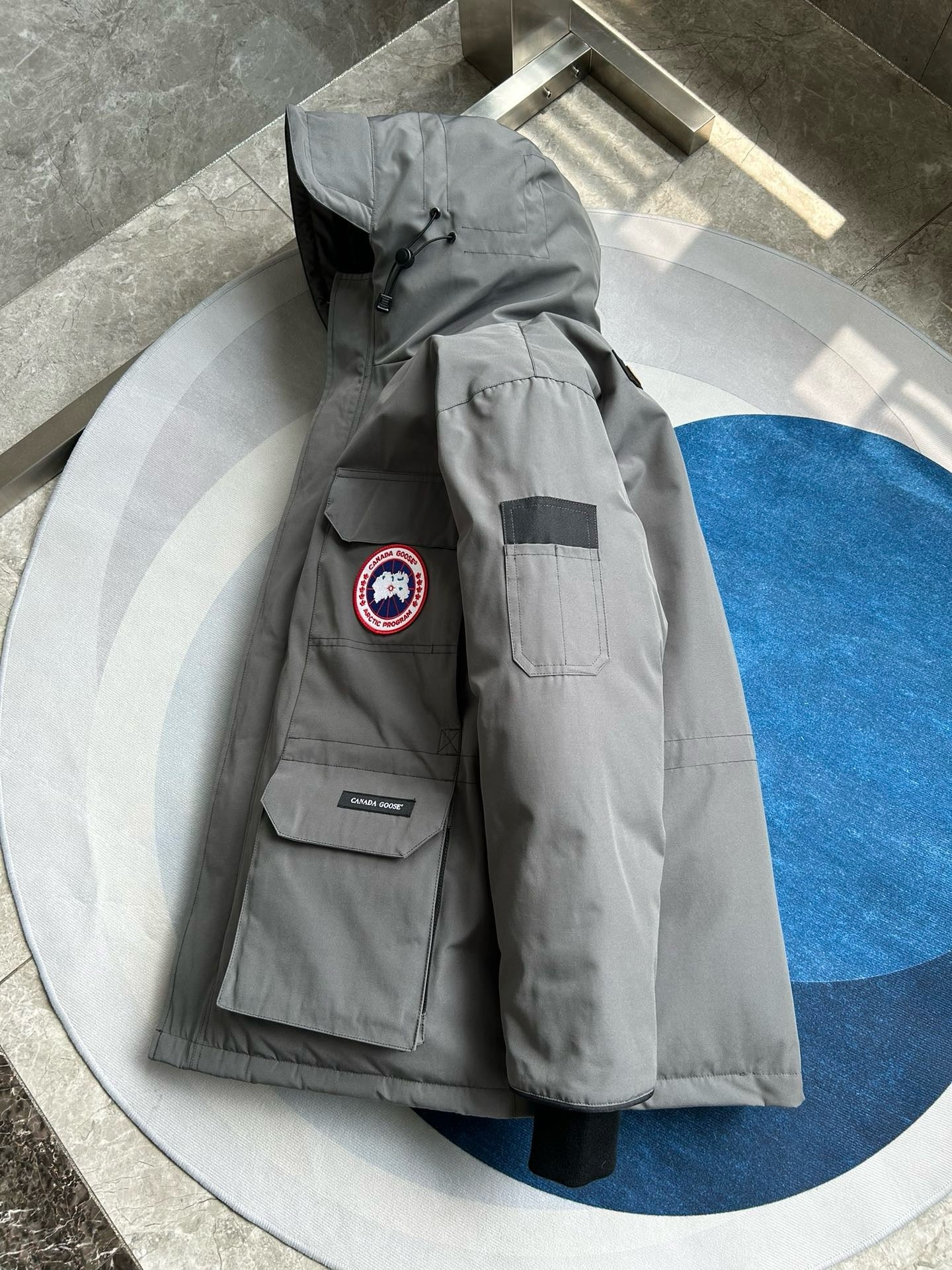 White, Grey, Red and Black Jacket - FashionHype.xyz