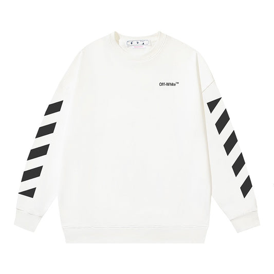 White and Black Sweatshirt - FashionHype.xyz