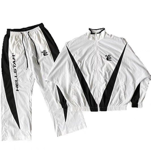 Jersey blanco y negro con pantalón