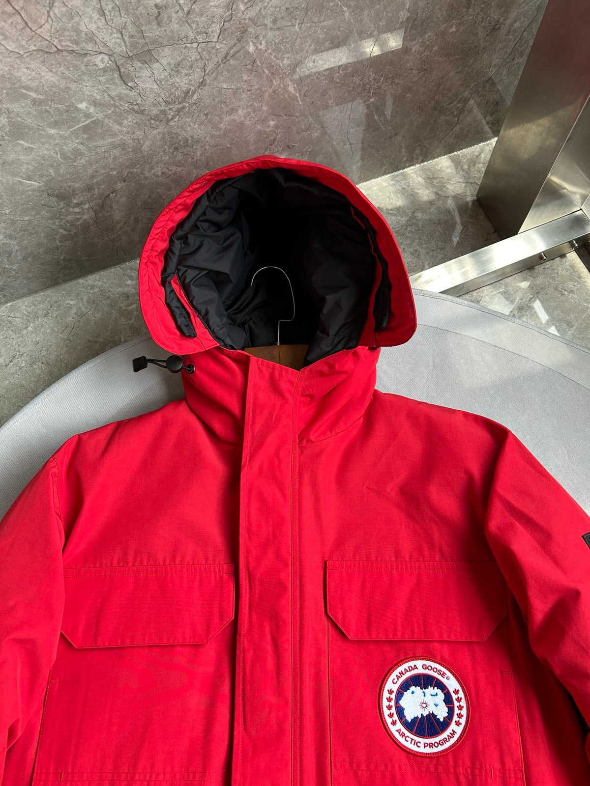 White, Grey, Red and Black Jacket - FashionHype.xyz