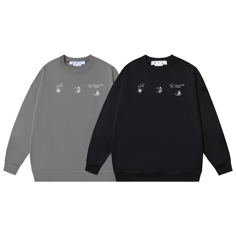 Grey and Black Sweatshirt - FashionHype.xyz