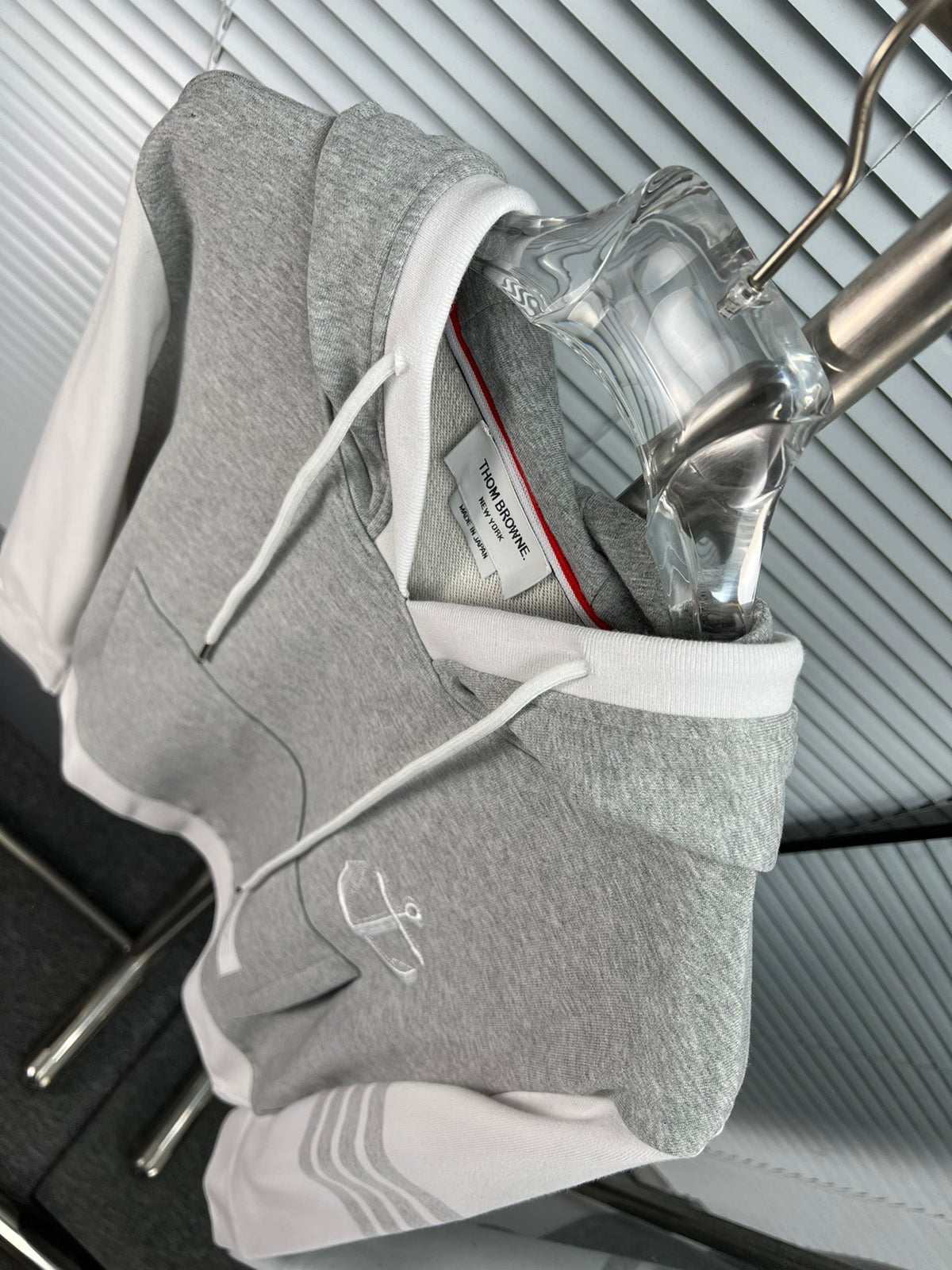 Grey White Hoodie - FashionHype.xyz