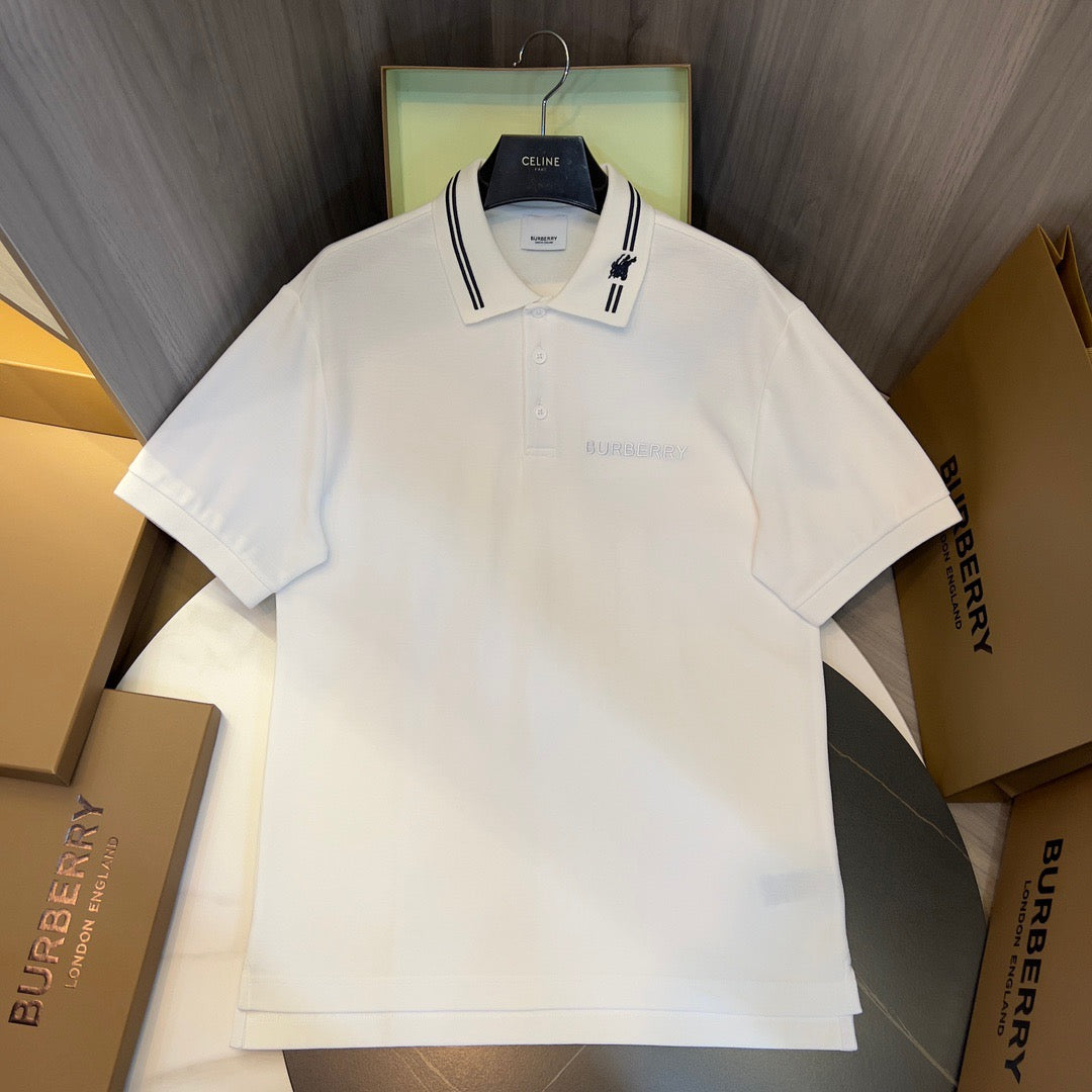 Black and White Polo - FashionHype.xyz