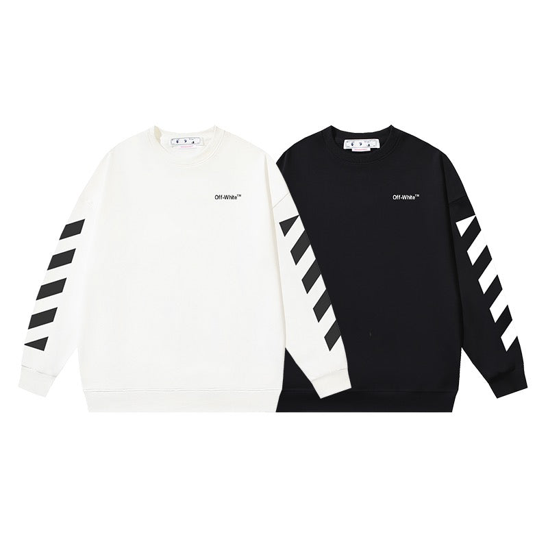 White and Black Sweatshirt - FashionHype.xyz