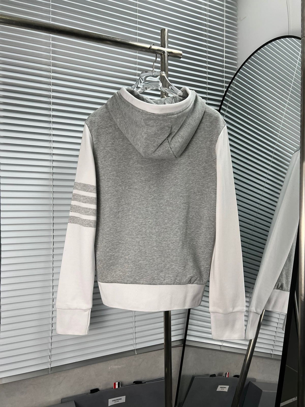 Grey White Hoodie - FashionHype.xyz