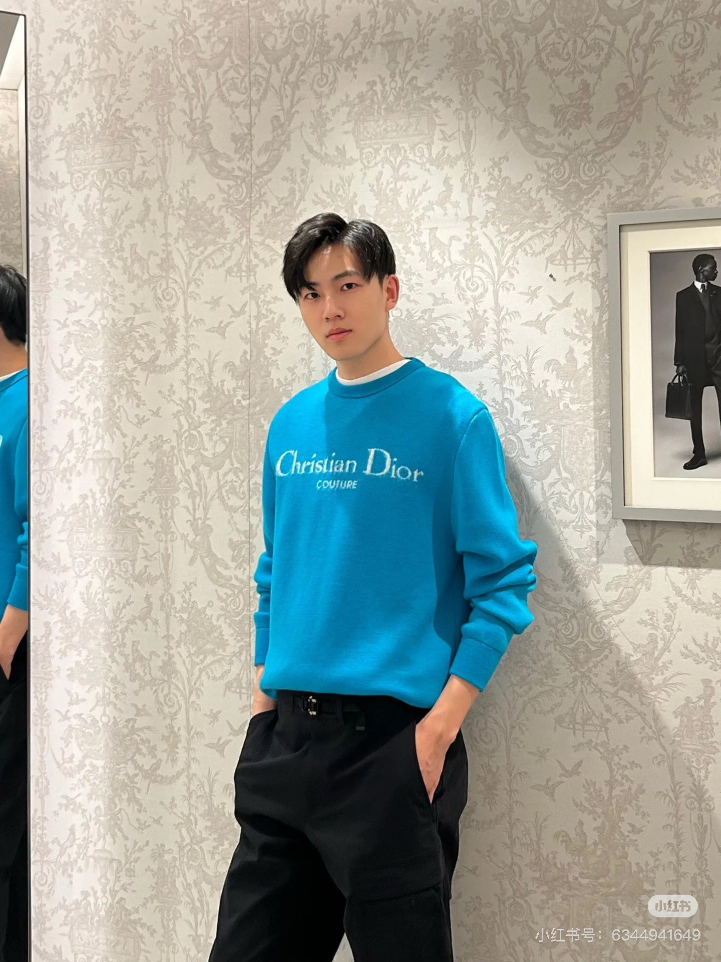 Black and Sky blue Sweatshirt