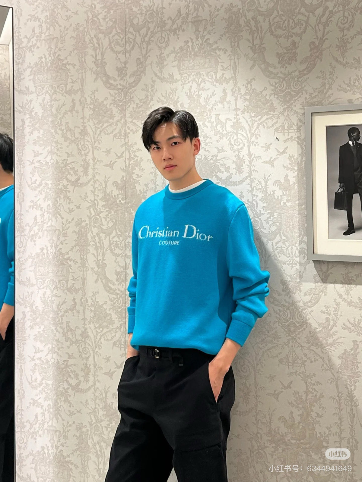 Black and Sky blue Sweatshirt