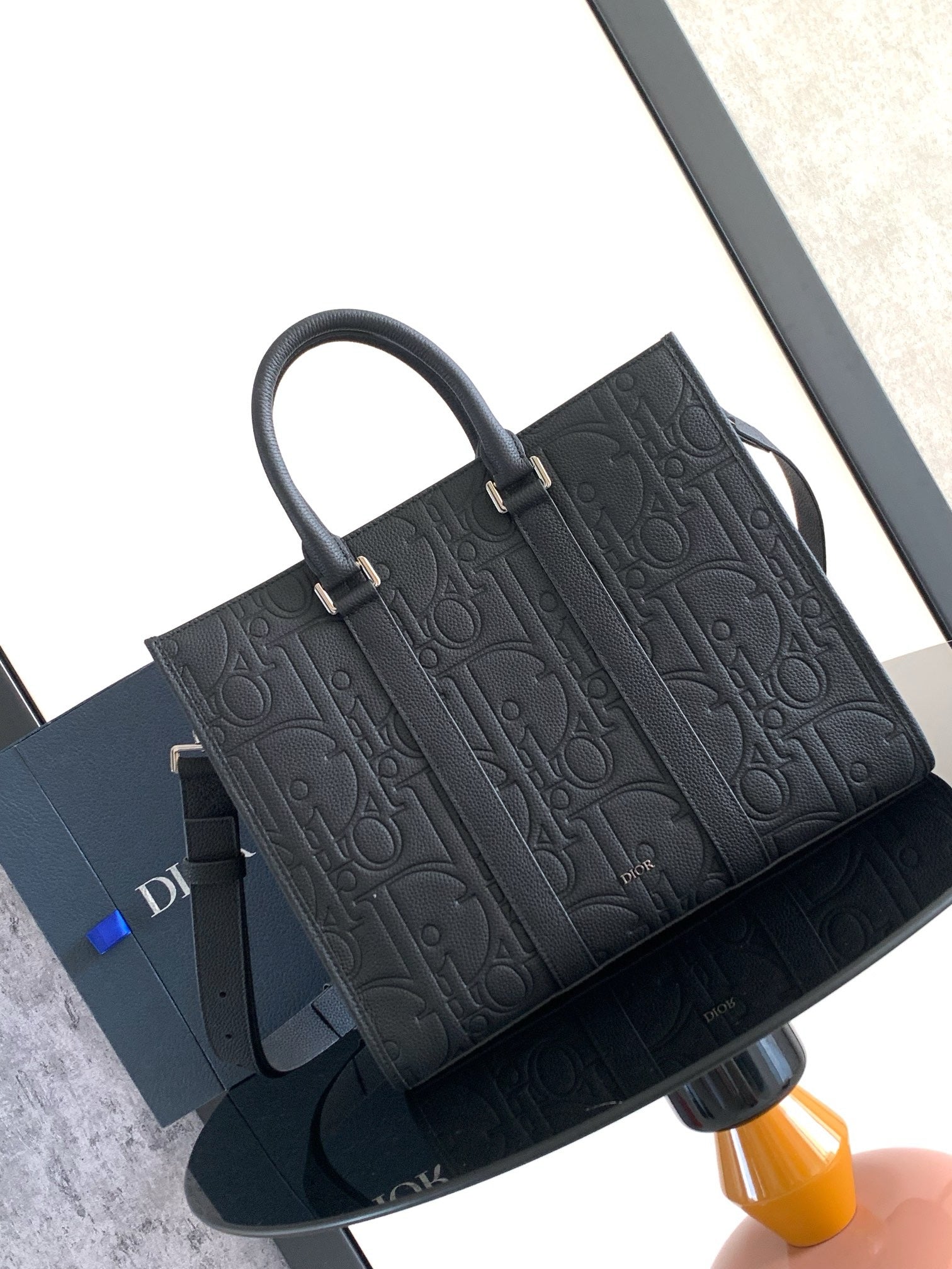 Grey Blue and Black Bag - FashionHype.xyz