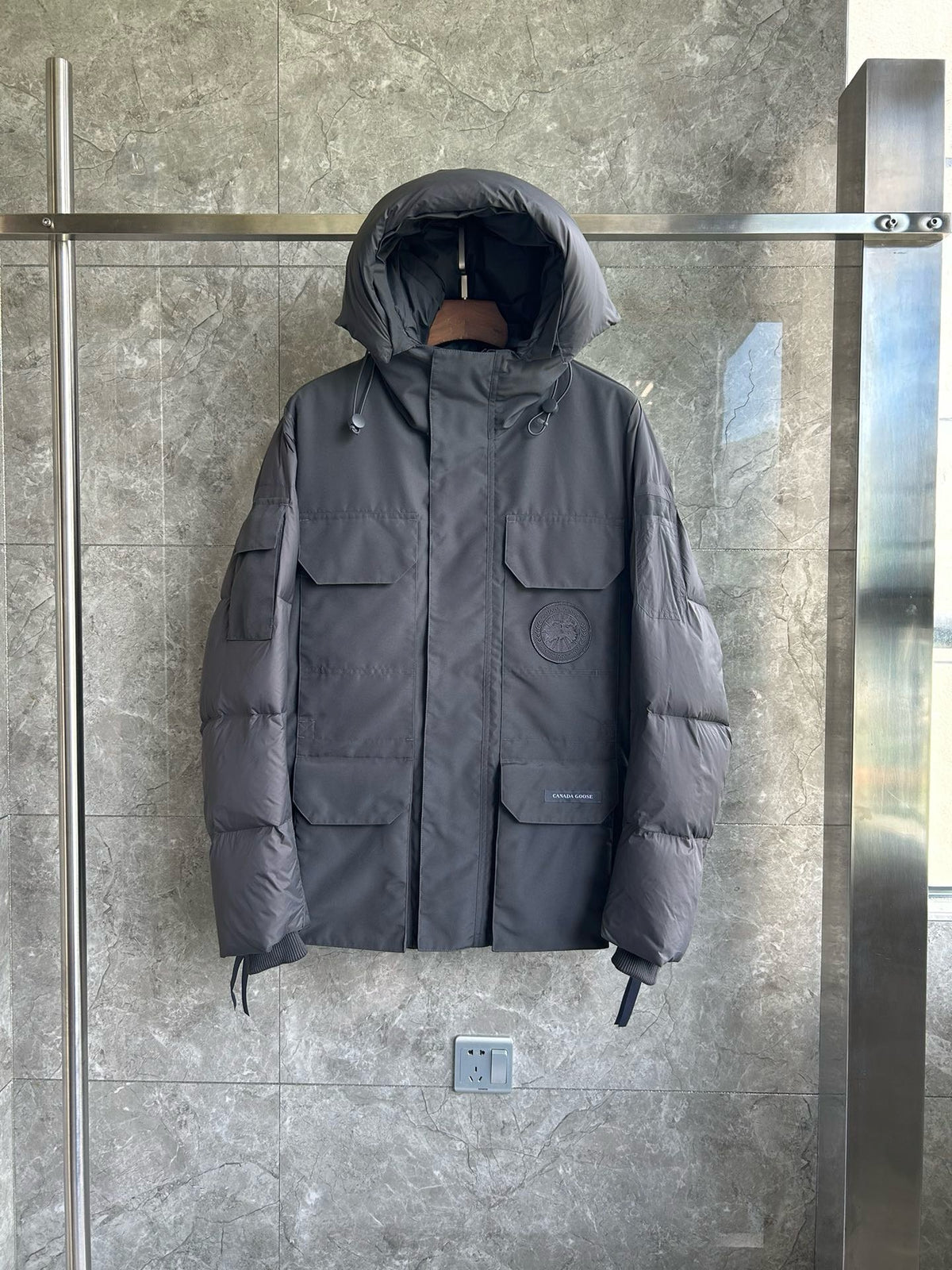 White, Grey and Black Jacket - FashionHype.xyz