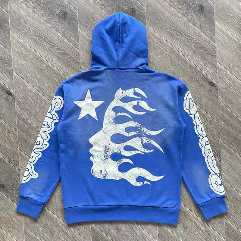 Blauer Hoodie mit Hose